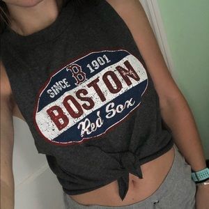 Custom cropped Boston Red Sox shirt